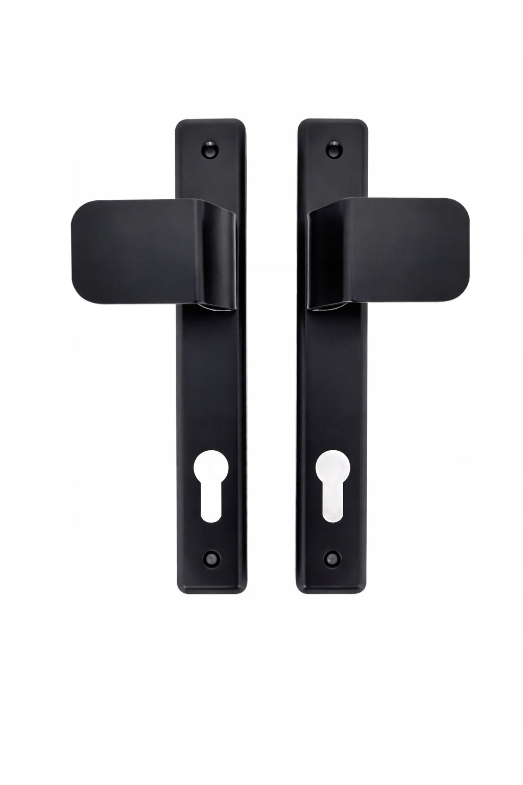 RAL 9005 handrail for doors, wickets and gates with a sign with a spacing of 90