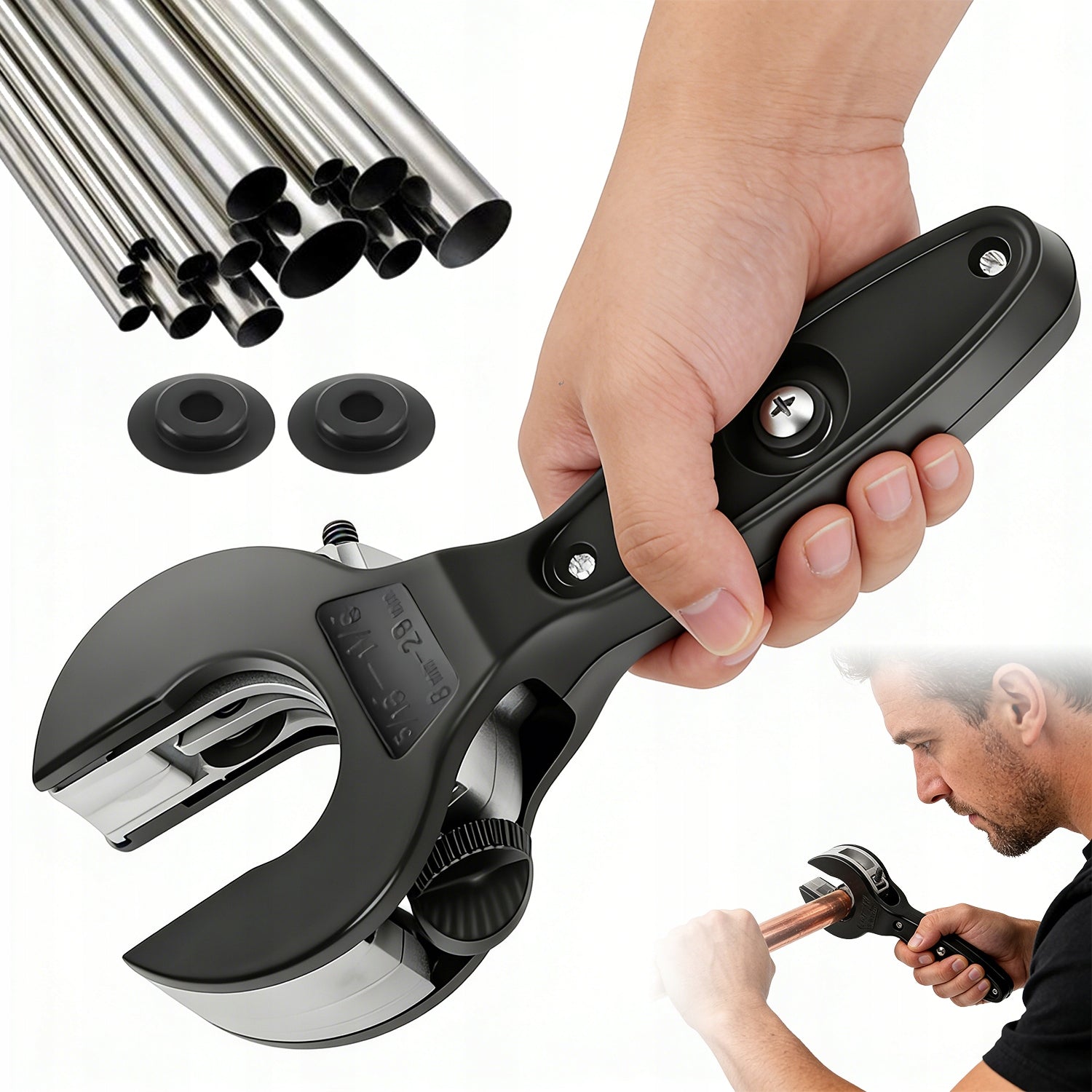 RATCHET PIPE CUTTER FOR COPPER ALUMINIUM STEEL 8-29 MM