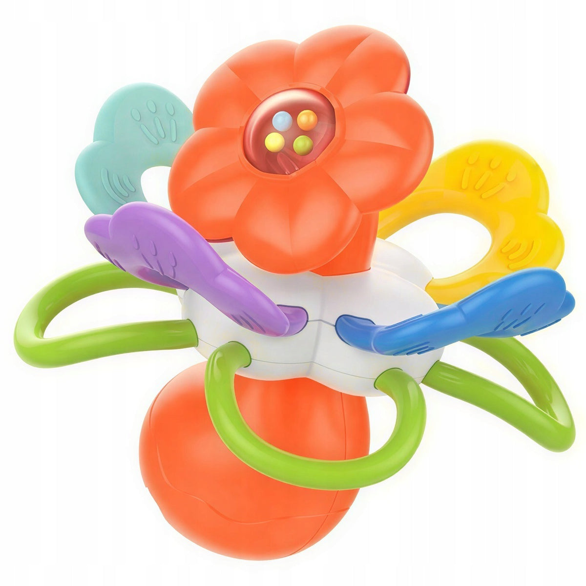 RATTLE SENSORY TEETHER EDUCATIONAL COLORFUL TABS MONTESSORI Brand no brand