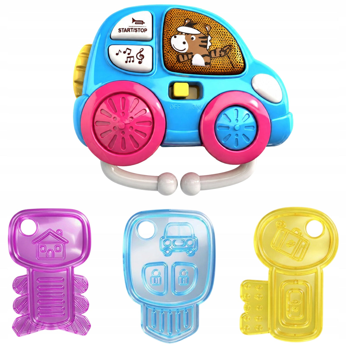 RATTLE TEETHER KEYS INTERACTIVE COLORFUL SENSORY LIGHT WITHOUT Kid's age 3＋ months