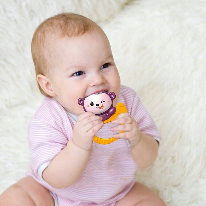 RATTLES TEETHERS ANIMALS SET OF 12 PIECES SUITCASE FOR TODDLER CHEST Brand MalPlay