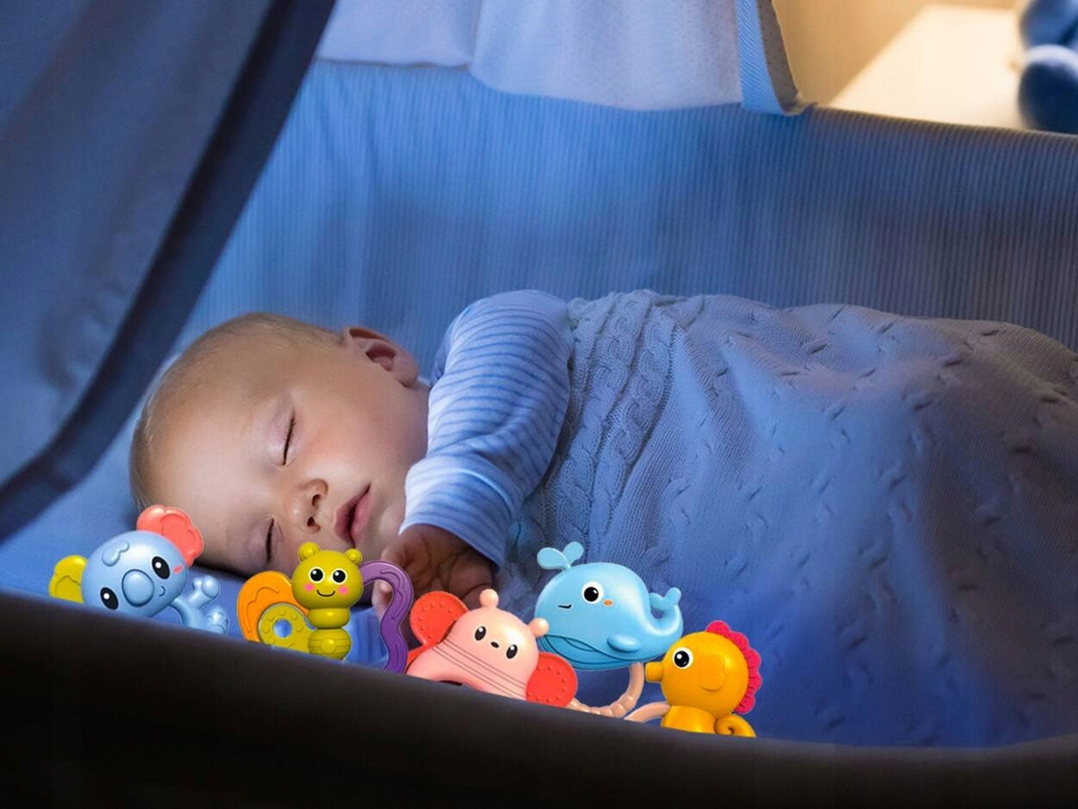 RATTLES TEETHERS ANIMALS SET OF 12 PIECES SUITCASE FOR TODDLER CHEST Manufacturer code 5901924233886
