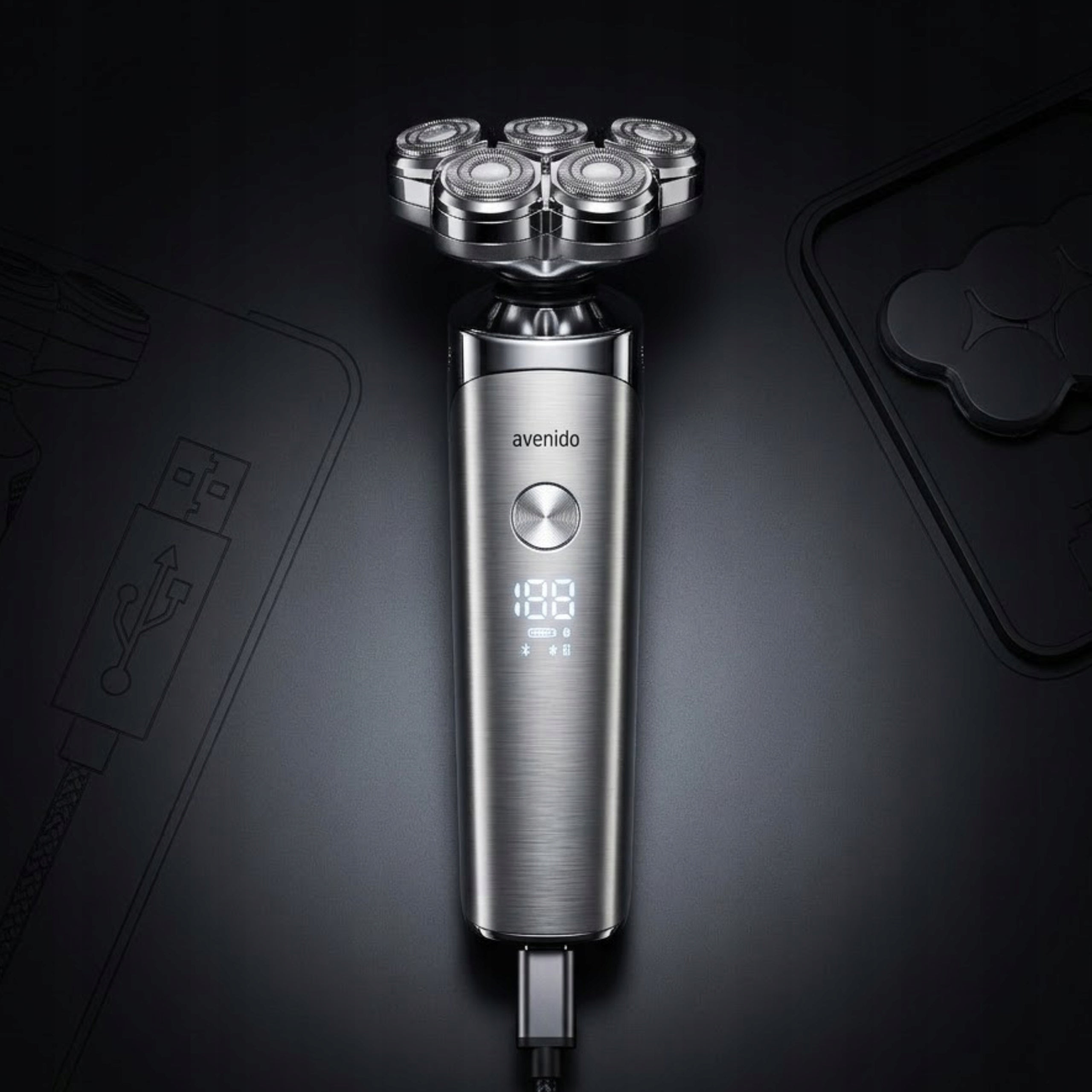 RAZOR BEARD SHAVER MEN'S SHAVER 5 BLADES WATERPROOF Manufacturer code Maszynka do golenia golarka elektryczna 2956