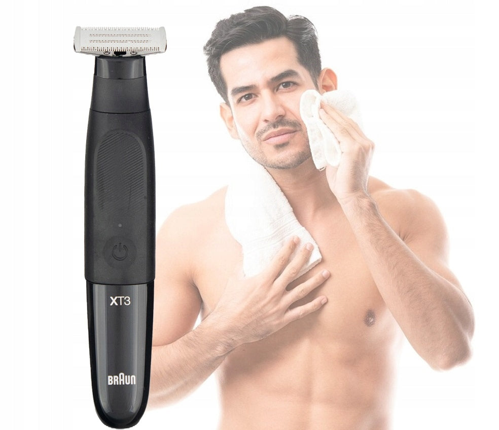 RAZOR TRIMMER BEARD FACE SHAVER BRAUN XT3100 WET-DRY 3CAPS Brand Braun