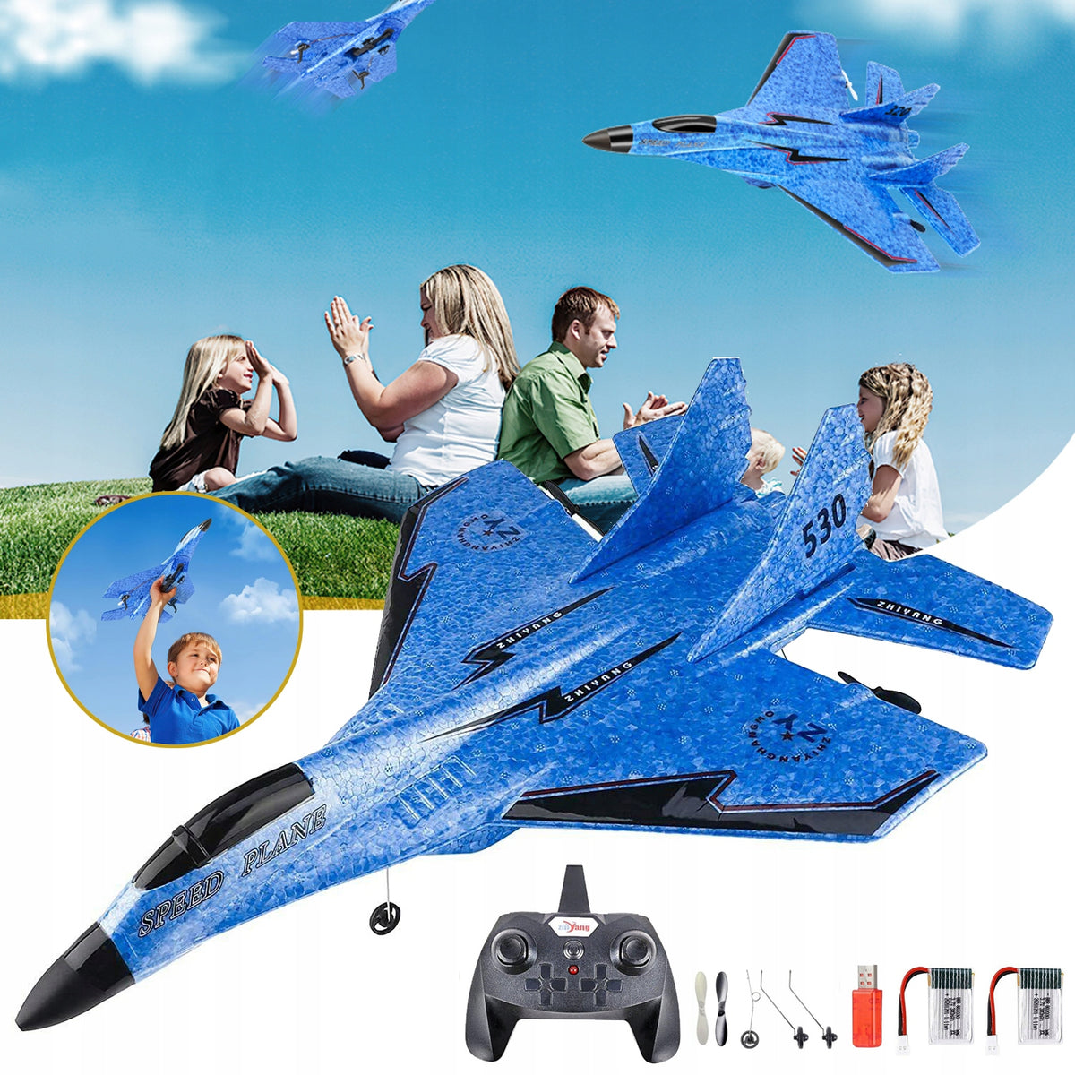 RC AIRPLANE, 2.4GHZ REMOTE CONTROLLED AIRPLANE TOY FOR BEGINNERS