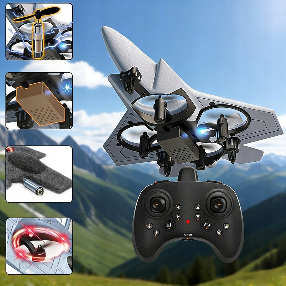 RC Airplane BEDEE For Beginners 2.4GHz 360° Flip With LED And 3 Batteries Manufacturer code Samolot zdalnie sterowany