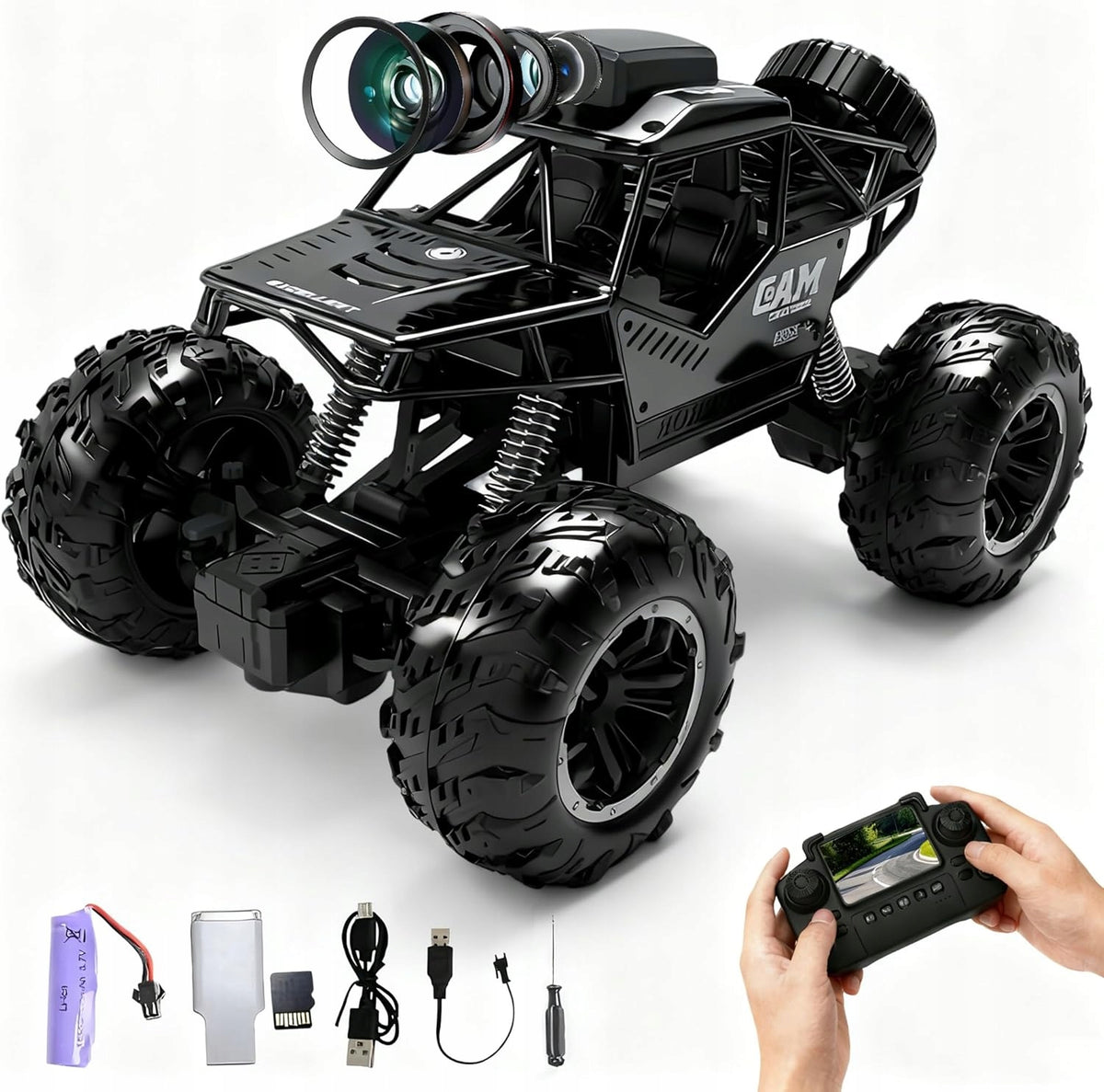 RC Car with FPV camera,2.4GHz,Photo WiFi Real-time Transmission,4GB SD Card