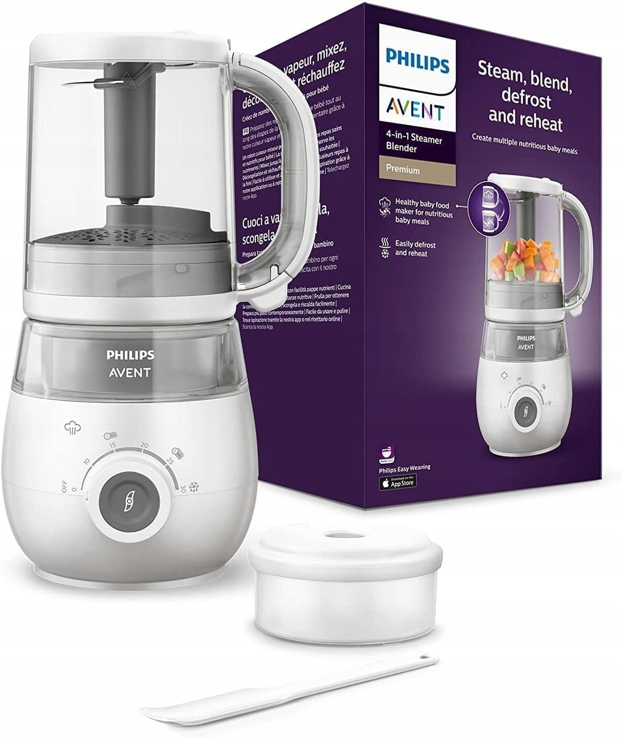 READ DESCRIPTION! Philips SCF883/01 Avent Blender Chalice Steamer Mixer 4in1