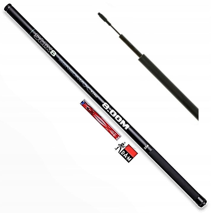 READY TO FISH SET BAT D.A.M SENSOMAX SMX8 TELE POLE 8 m