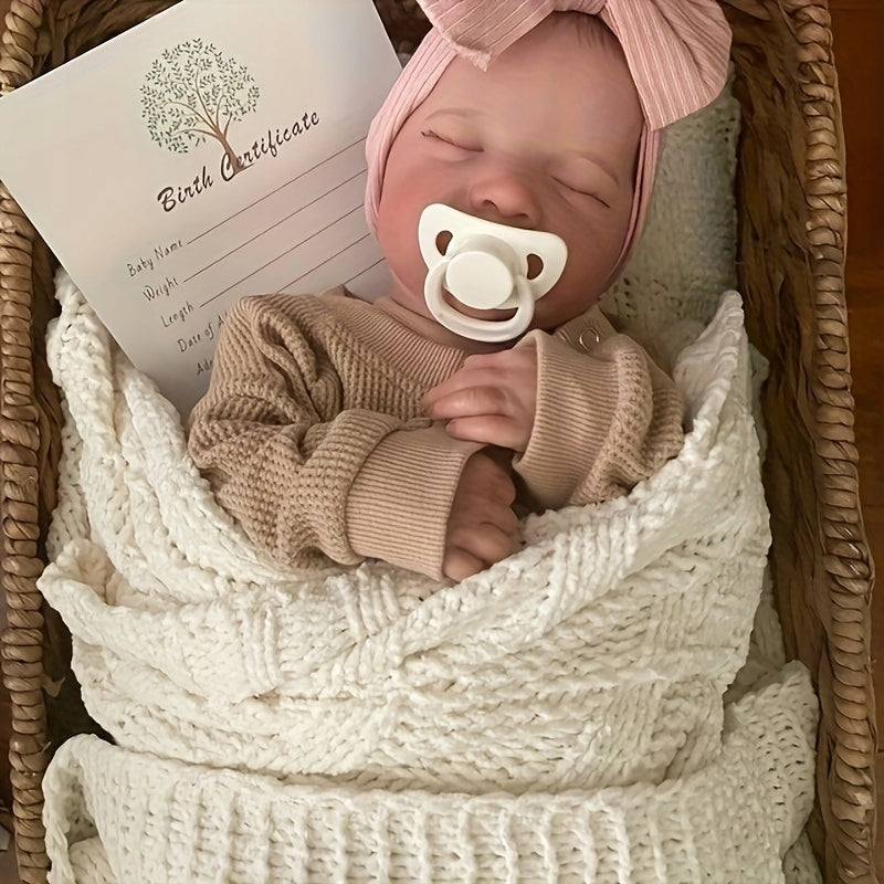 REALISTIC REBORN DOLL REPLICA SILICONE BABY DOLL 45 CM