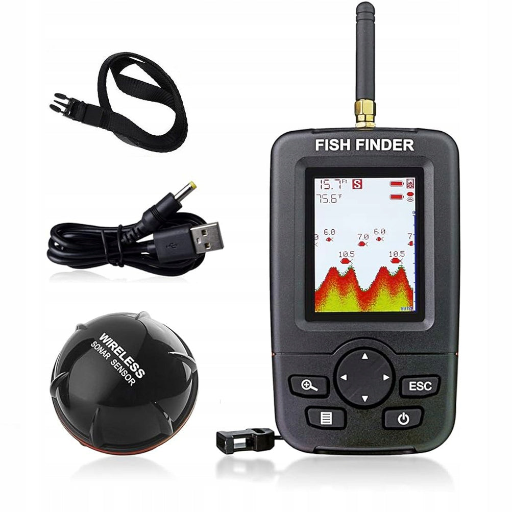 RECHARGEABLE LCD ECHO SOUNDER WITH SONAR SENSOR