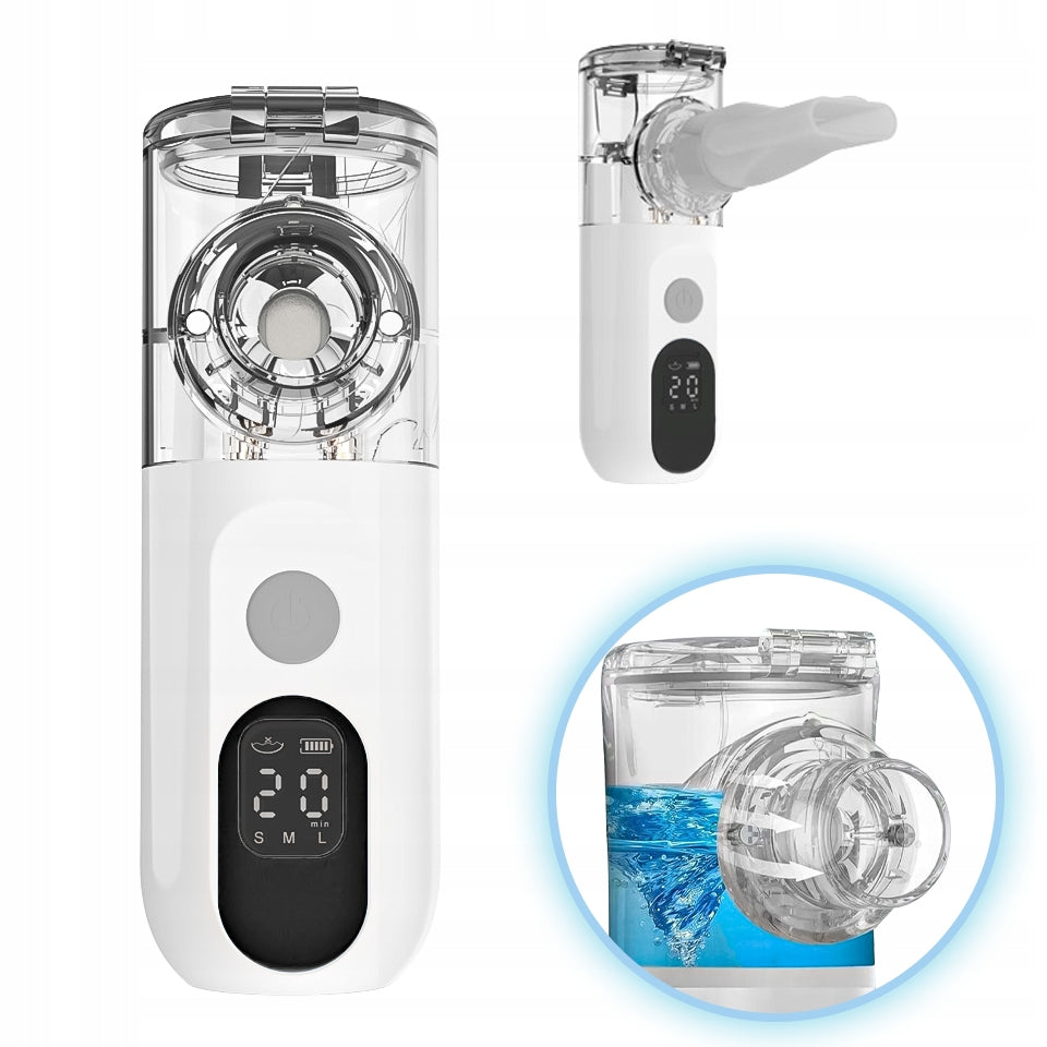 RECHARGEABLE MESH INHALER FOR ADULTS AND CHILDREN QUIET Manufacturer code INHALATOR SIATECZKOWY PRZENOŚNY