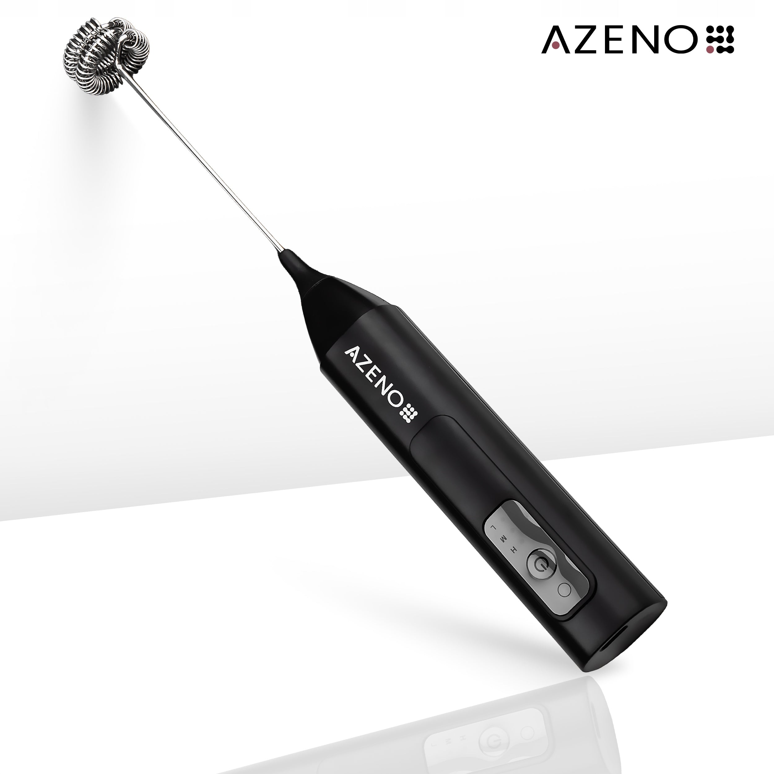 RECHARGEABLE MILK FROTHER USB-C 3IN1 SPEED CONTROL + STAND Brand AZENO