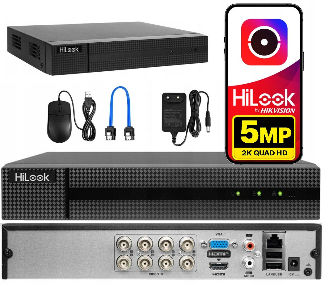 RECORDER FOR MONITORING AHD TVI CVI 8 CHANNELS TO 5MP APPLICATION HIKVISION