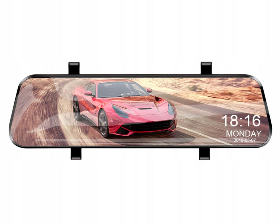 RECORDER MIRROR FULL HD 10 INCH CAMERA REAR CAMERA FRONT 2IN1 PL Model 03607