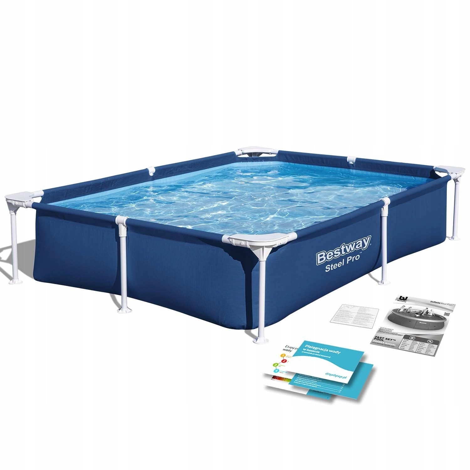 RECTANGULAR FRAME POOL BESTWAY 221X150X43 LARGE GARDEN FOR GARDEN