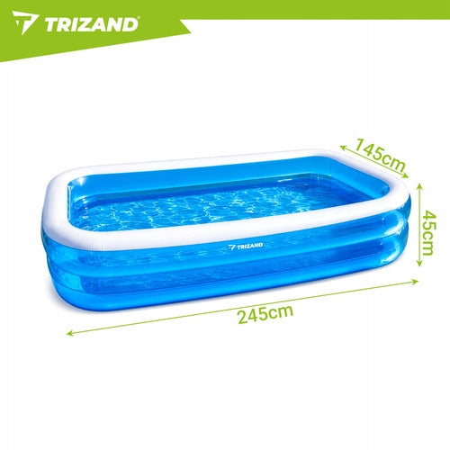 RECTANGULAR INFLATABLE POOL TRIZAND 262 cm x 175 cm x 50 cm Manufacturer code Basen dmuchany 262x175x50cm Trizand 27794