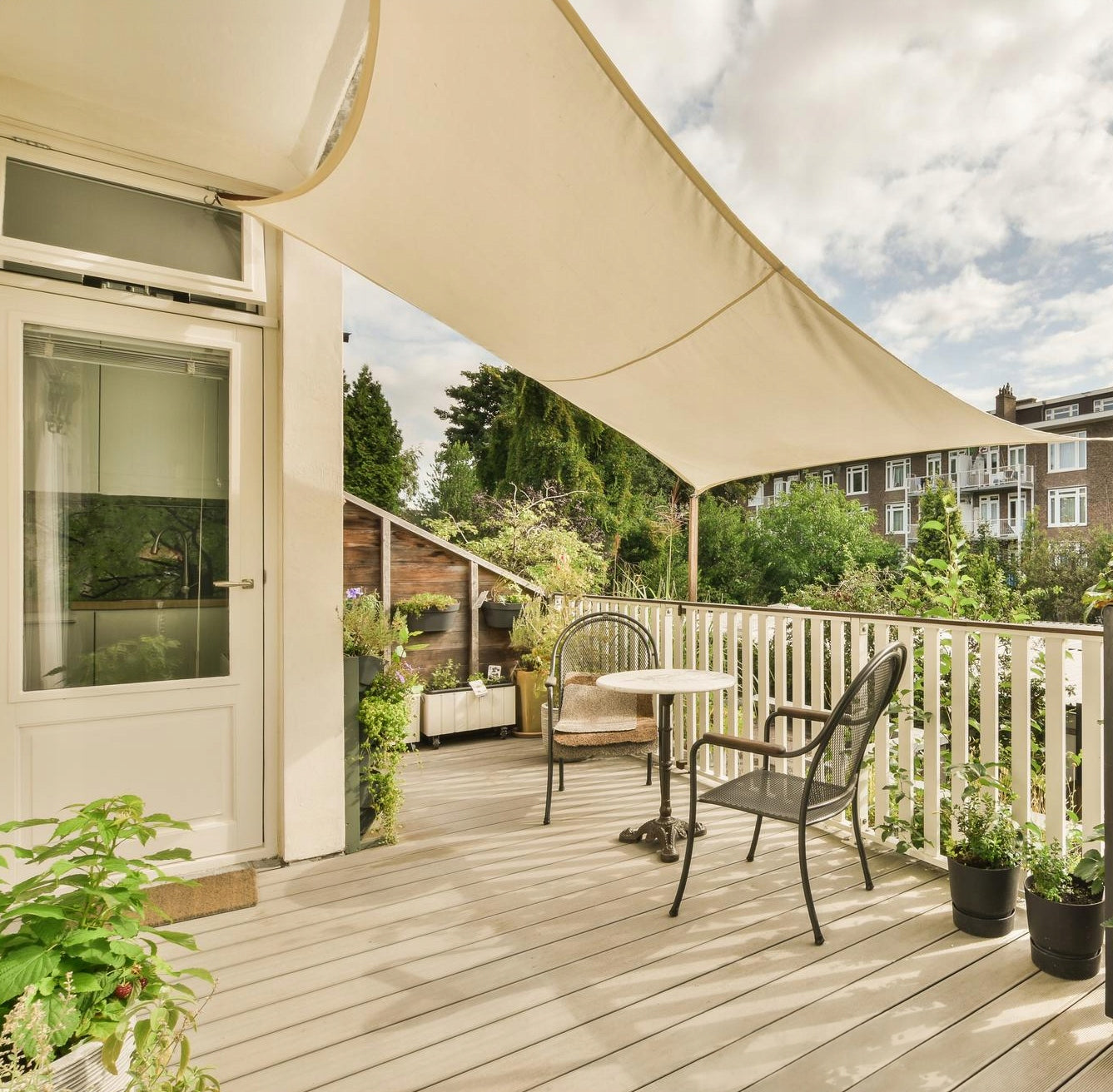 RECTANGULAR SOLAR SAIL, WATERPROOF UV, TERRACE AWNING, 4x3m, BEIGE EAN (GTIN) 5901386274885