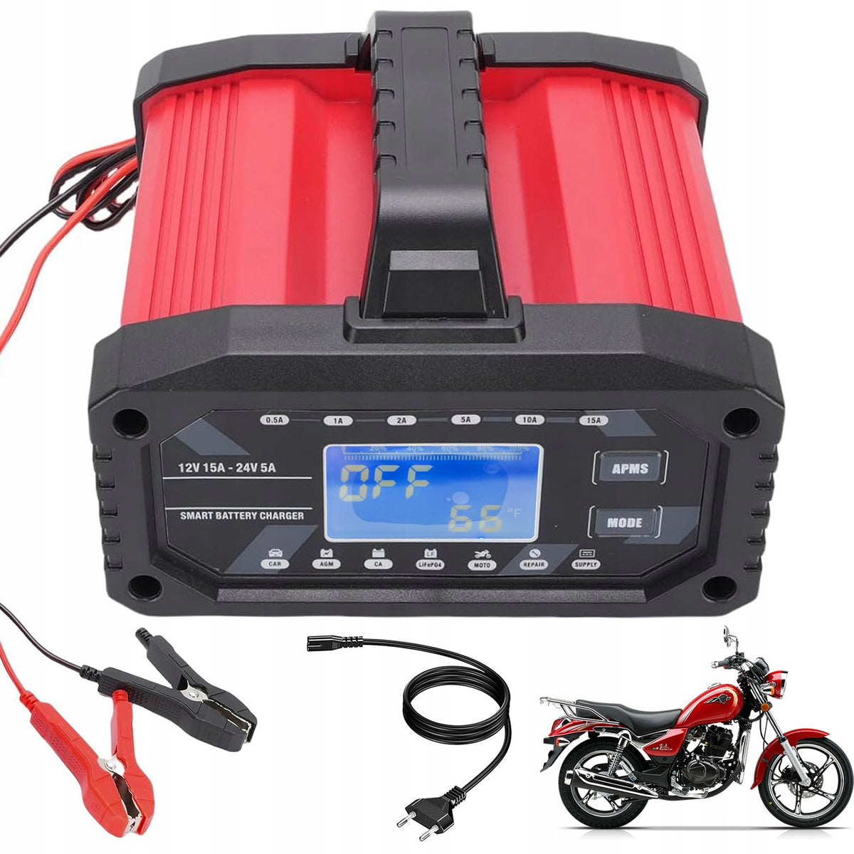 RECTIFIER BATTERY CHARGER 10 STAGES FOR 12V 24V BATTERY