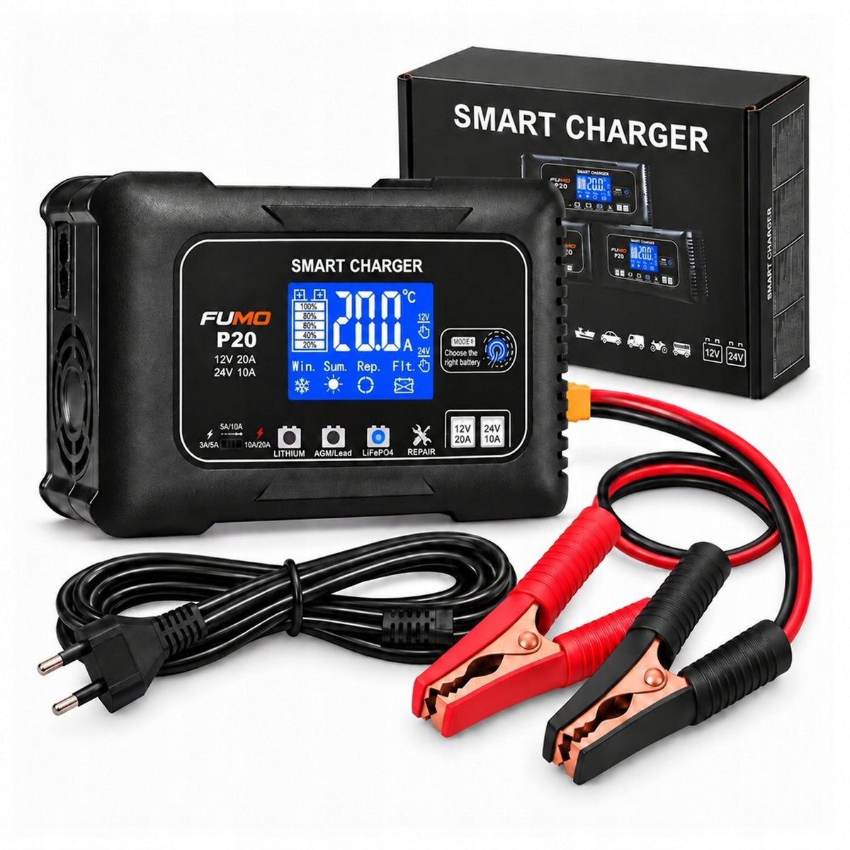 RECTIFIER BATTERY CHARGER AUTOMATIC 20A REGENERATION CURRENT REGULATION
