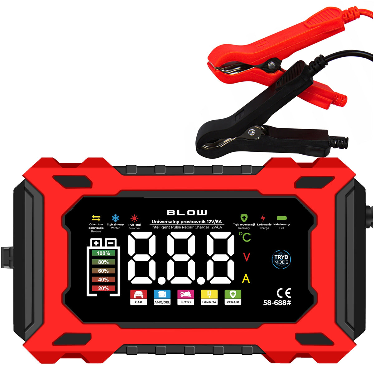 RECTIFIER FOR BATTERIES 12V 6A LiFePO4 CAR REPAIR LCD CHARGER