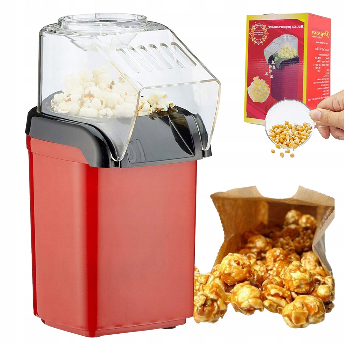 RED 1200W POPCORN MACHINE PROFESSIONAL POPCORN MACHINE