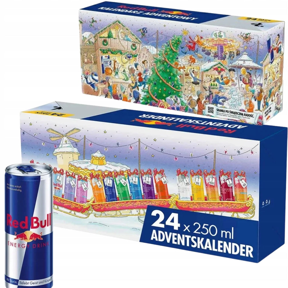 RED BULL ADVENT CALENDAR 2025 24 LIMITED EDITION CANS 16 GERMAN FLAVORS