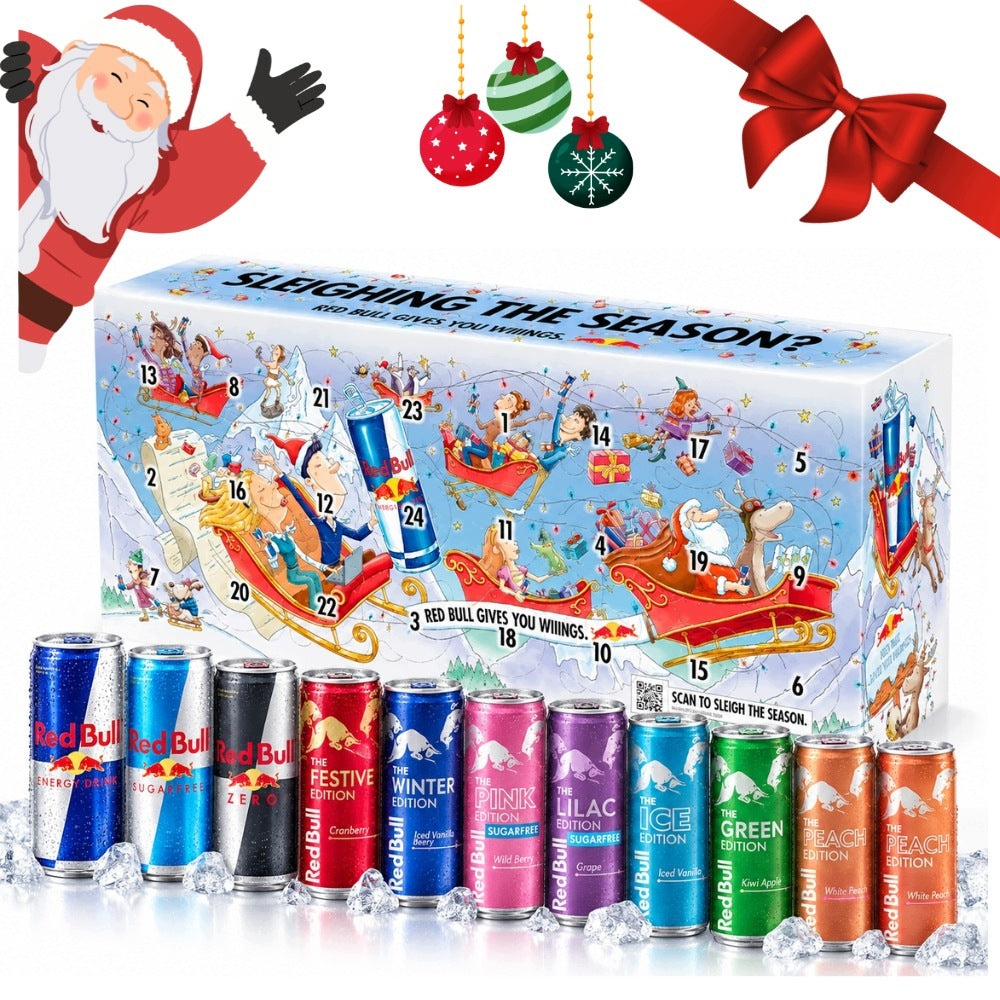 RED BULL ADVENT CALENDAR 2026 24 CANS LIMITED HOLIDAYS 2026 DRINK