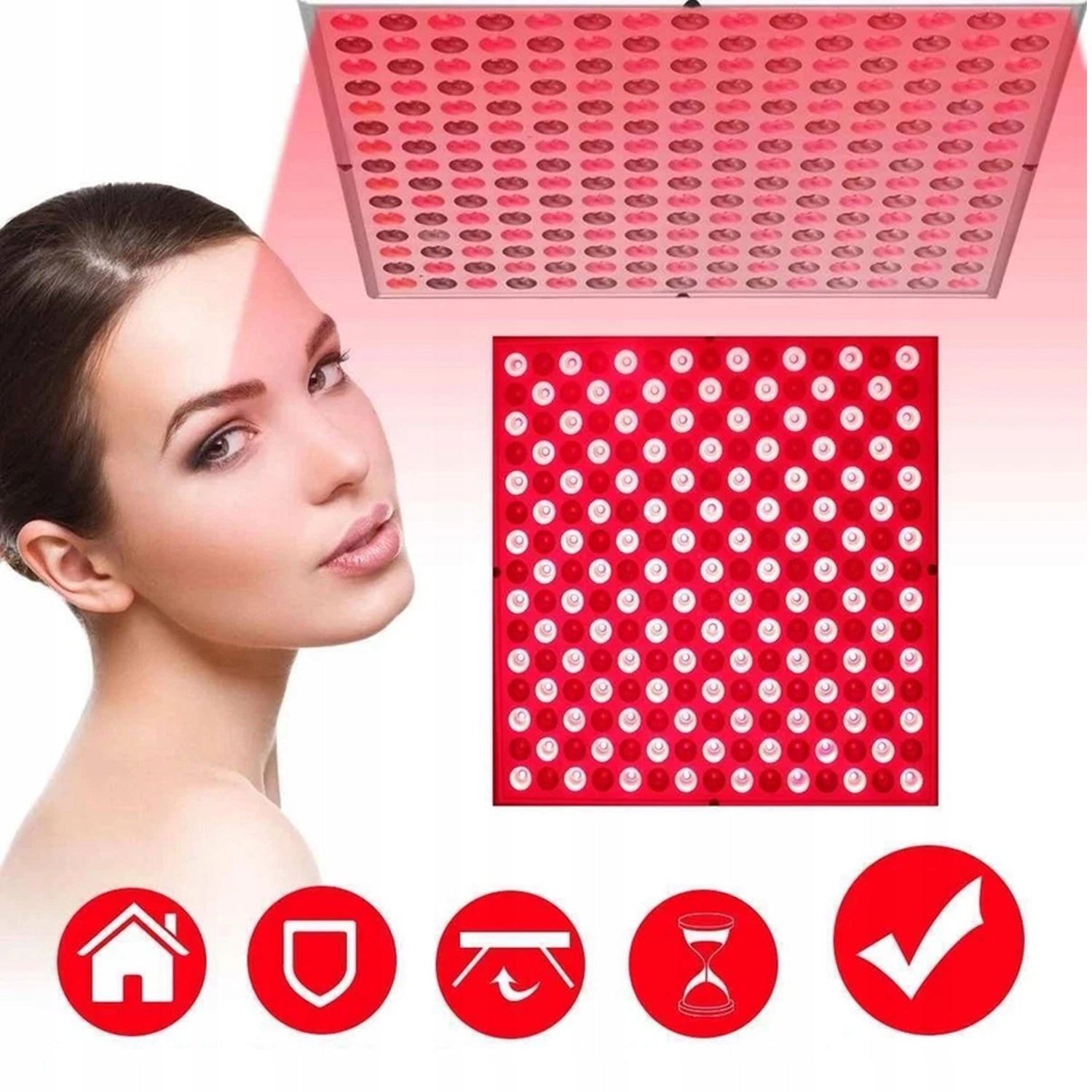 RED LED LAMP 45W FOR LIGHT THERAPY PANEL 31X31CM 225 LEDS 660/850NM Packaging status original
