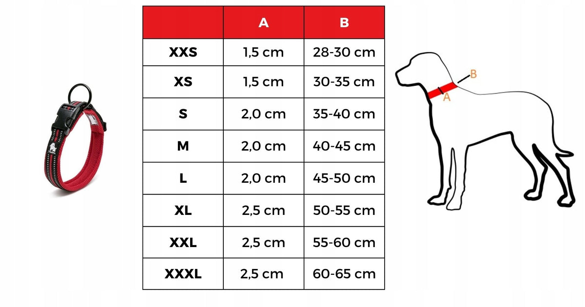 RED REFLECTIVE Dog Collar TRUELOVE S Brand Truelove