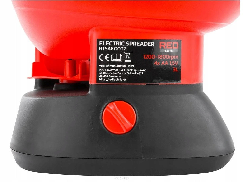 RED TECHNIC RTSAK0097 AKU secí stroj 6V (4x 1,5V AA) Capacity 3 l