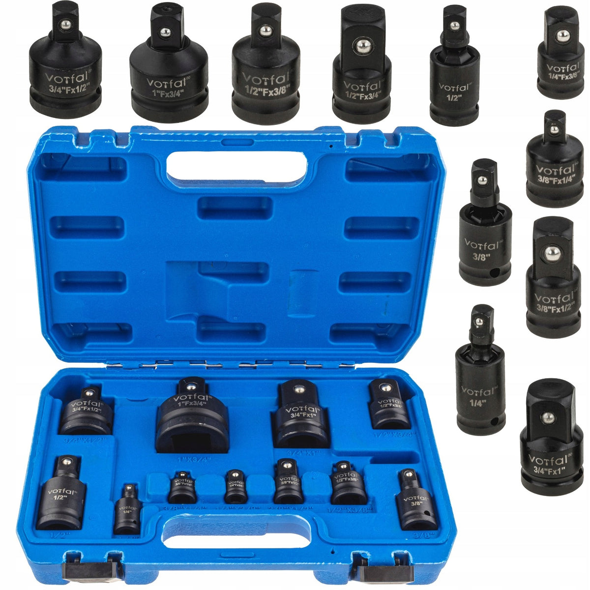 REDUCTION IMPACT REDUCTION ADAPTERS CR-MO CAP 1/2 3/8 1/4 3/4 1' 11 EL