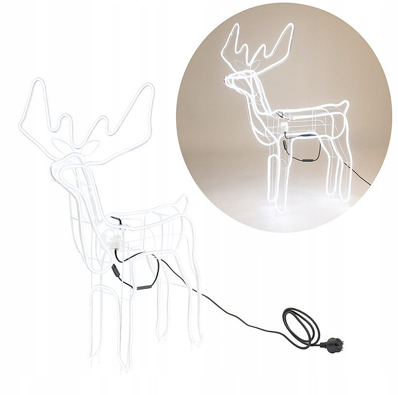 REINDEER LED LARGE XXL MOVABLE HEAD WHITE COLD EXTERNAL PLUG IP44 Packaging status original