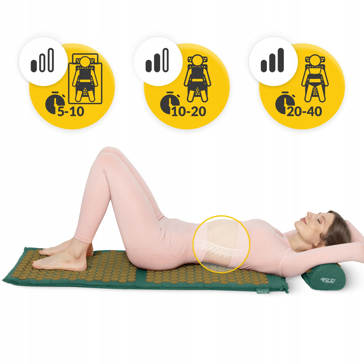 RELAXATION MASSAGE ACUPRESSURE MAT WITH SPIKES ACUPRESSURE PILLOW INCLUDED EAN (GTIN) 5907739313317