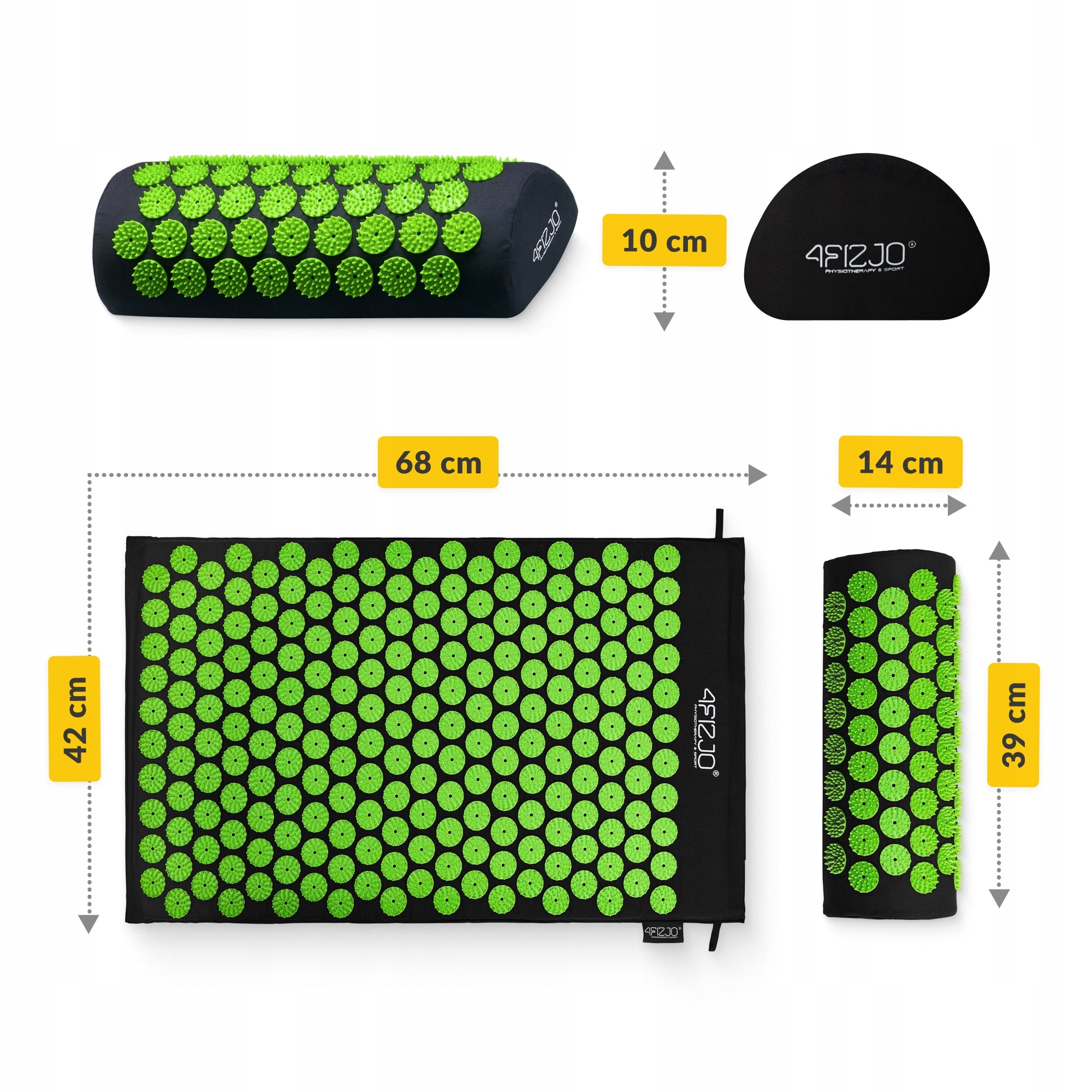 RELAXATION MASSAGE ACUPRESSURE MAT WITH SPIKES ACUPRESSURE PILLOW INCLUDED Packaging status original