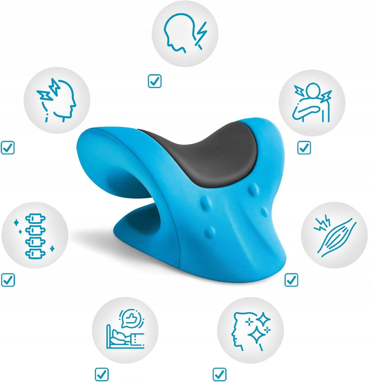 RELAXATION PILLOW NECK RELAXER FOR STRETCHING POSTURE CORRECTOR Batteries included no