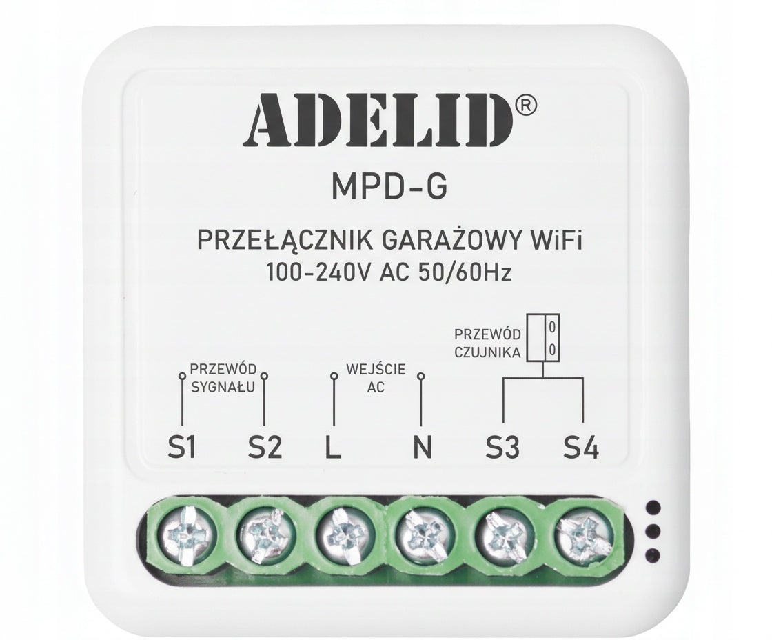 RELAY CONTROLLER FOR GARAGE ENTRANCE DOOR WIFI TUYA + SENSORS Packaging status original