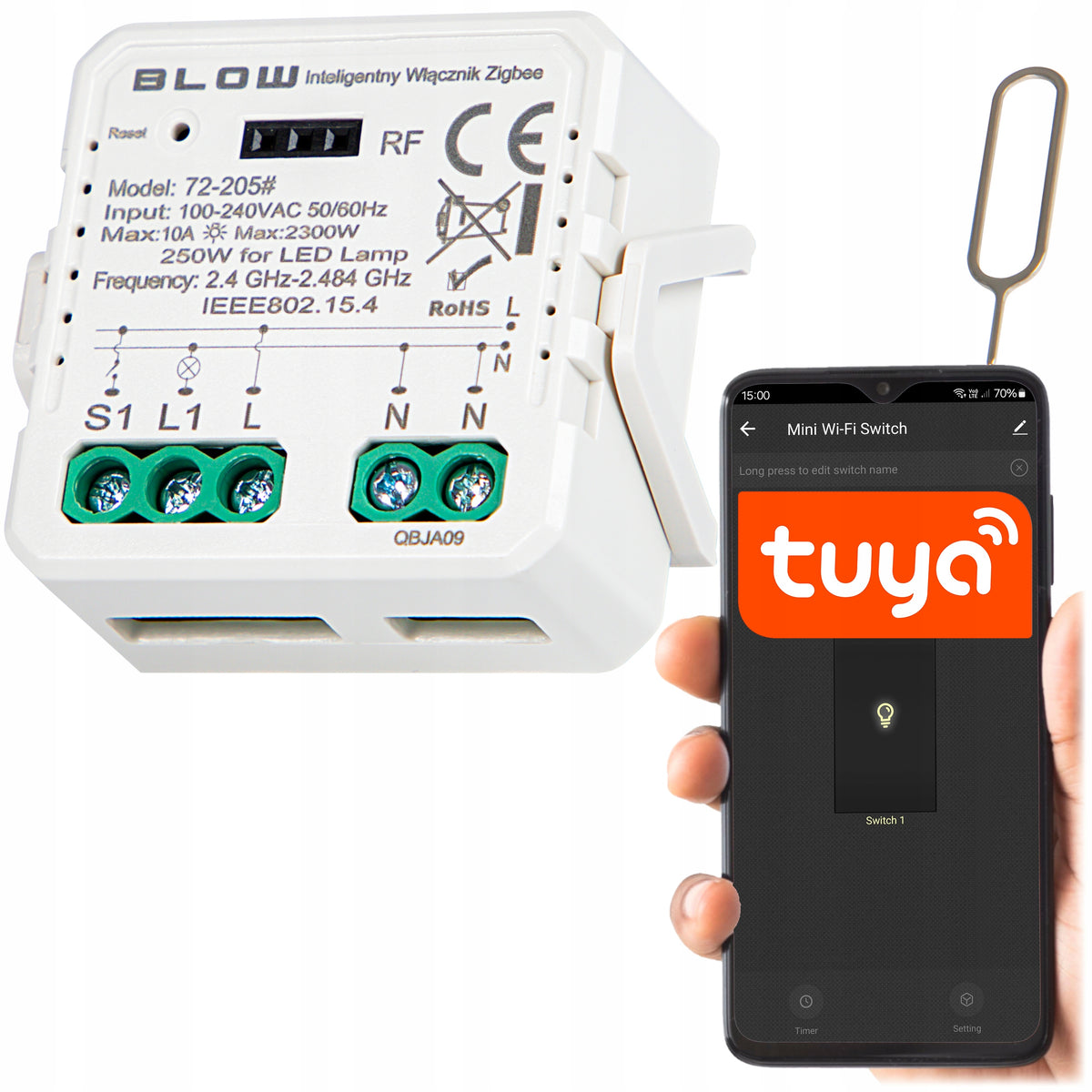 RELAY SWITCH HOUSEHOLD APPLIANCE LIGHT SWITCH SMART ZigBee TUYA