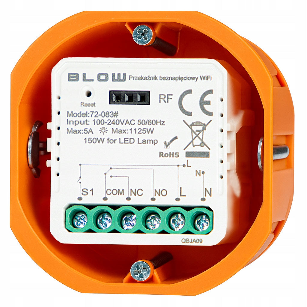 RELAY SWITCH WIFI NO-VOLTAGE CONTROLLER TUYA SMART RF Manufacturer code 72-083#
