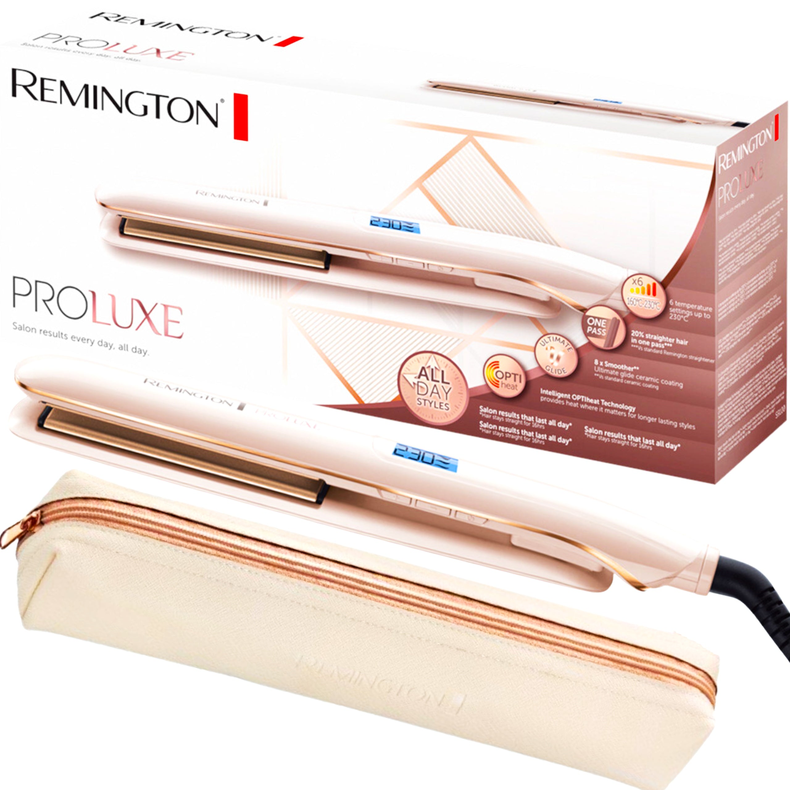 REMINGTON CERAMIC 52W HAIR STRAIGHTENER FOR STYLING STRAIGHTENING