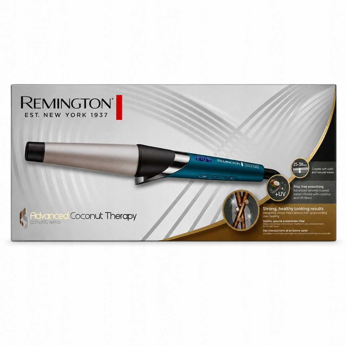 REMINGTON CONICAL CURLING IRON CI86X8 ADVANCED COCONUT THERAPY ORIGINAL CASE Manufacturer code CI86X8