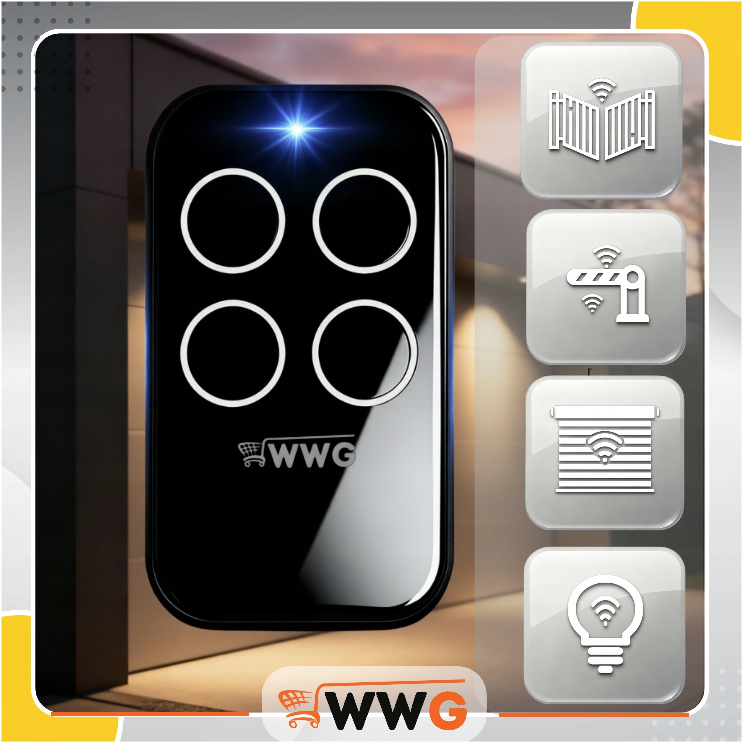 REMOTE CONTROL FOR SELF-COPYING GATE 240-930MHz VARIABLE CODE UNIVERSAL WINDOW ALARM Brand WWG