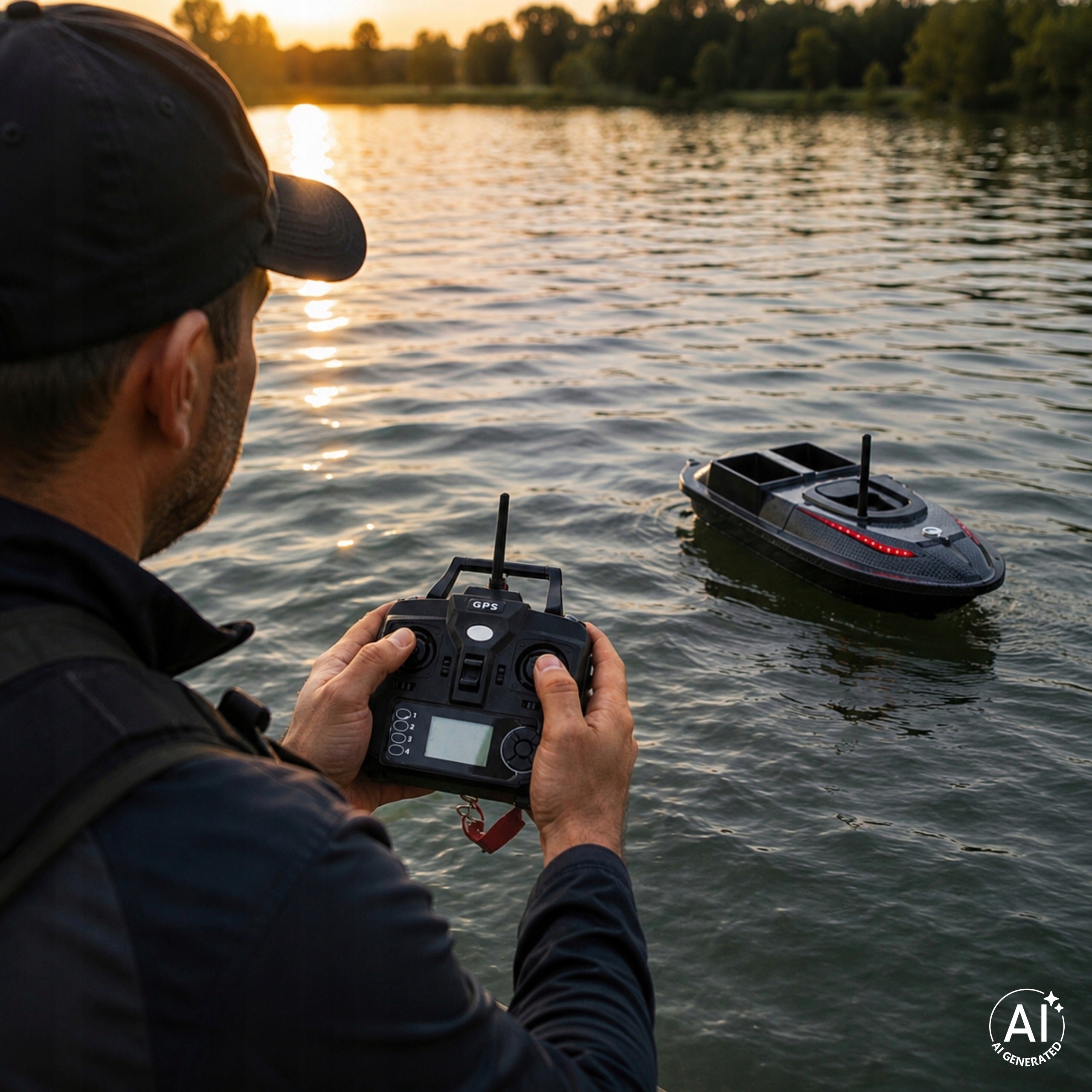 REMOTE CONTROLLED BAIT BOAT 2 FEEDERS BOAT GPS FLYTEC V900 5,4 KM/H Manufacturer code KX3308