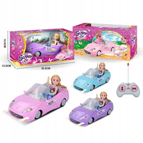 REMOTE CONTROLLED DOLL CAR + LALKA DRIVER CAR RC CONVERTIBLE ! Brand no brand