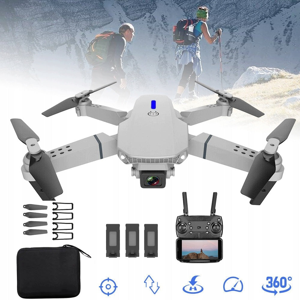 REMOTE CONTROLLED DRONE WITH 4K WIFI CAMERA, 2 CAMERAS, FOLDABLE MINI DRONES