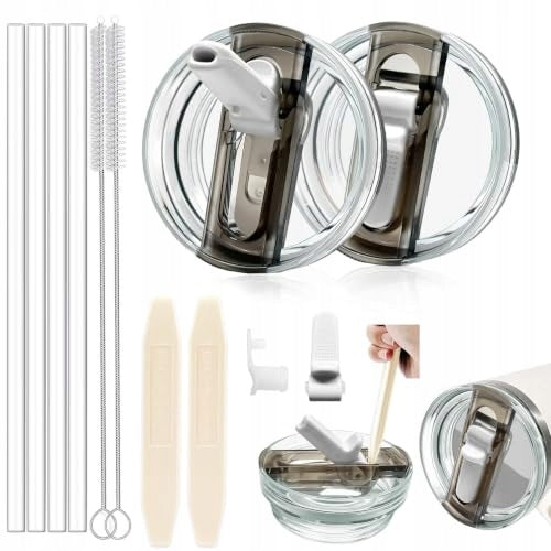 REMOVABLE LID STANLEY CUP AIRTIGHT SET OF 2 EASY TO Packaging status original