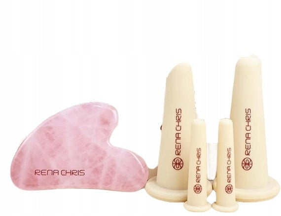 RENA CHRIS SILICONE BUBBLES FOR FACE GUA SHA SET OF 5