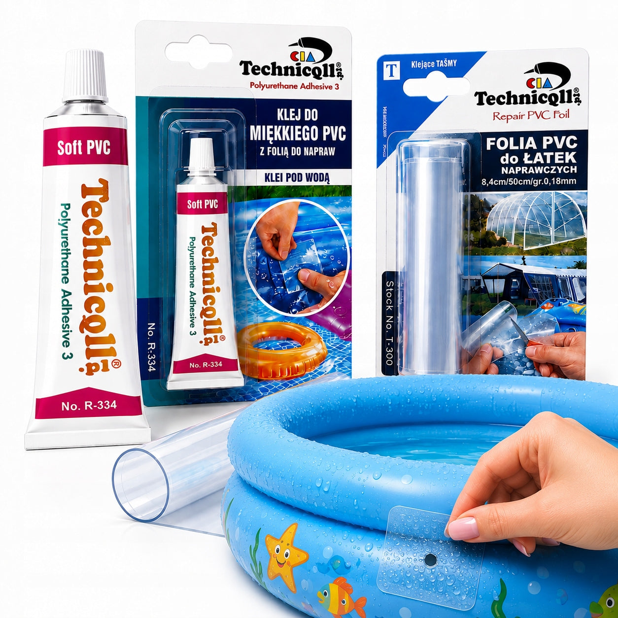 REPAIR KIT FOR INFLATABLE POOL MATTRESSES CIRCLE INFLATABLE GLUE + PATCH