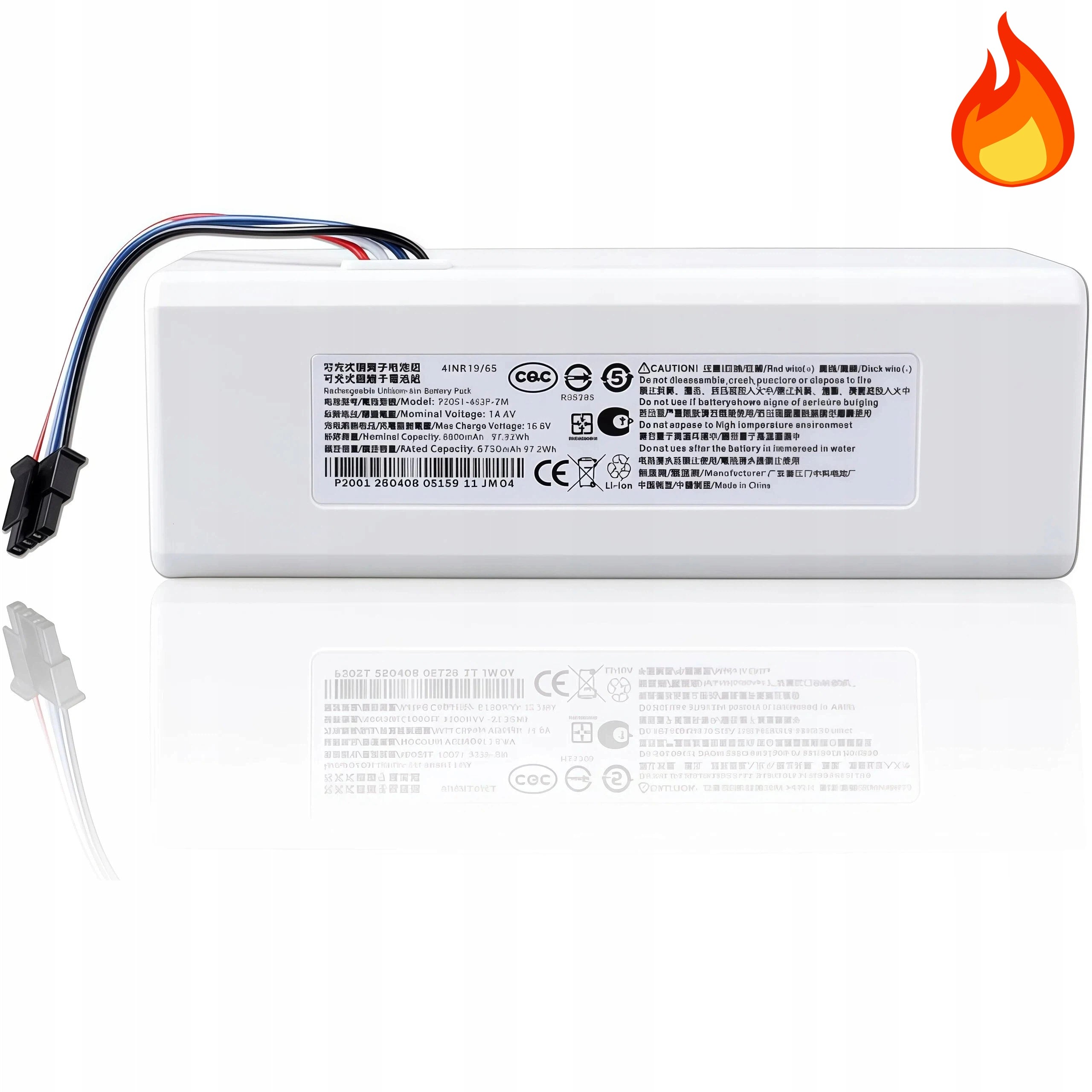 REPLACEMENT BATTERY FOR XIAOMI MIJIA 1C 14.4V 2600MAH CLEANING ROBOT Packaging status original