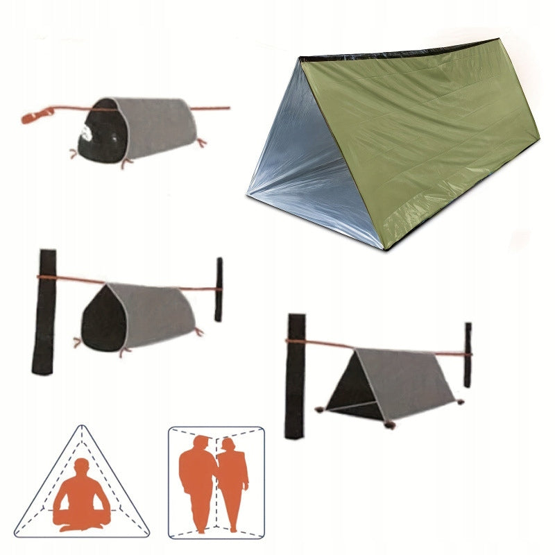 RESCUE TENT GREEN LIFETENT 240X150X90CM 2 PERSON THERMAL FOIL Manufacturer code HW20_Green